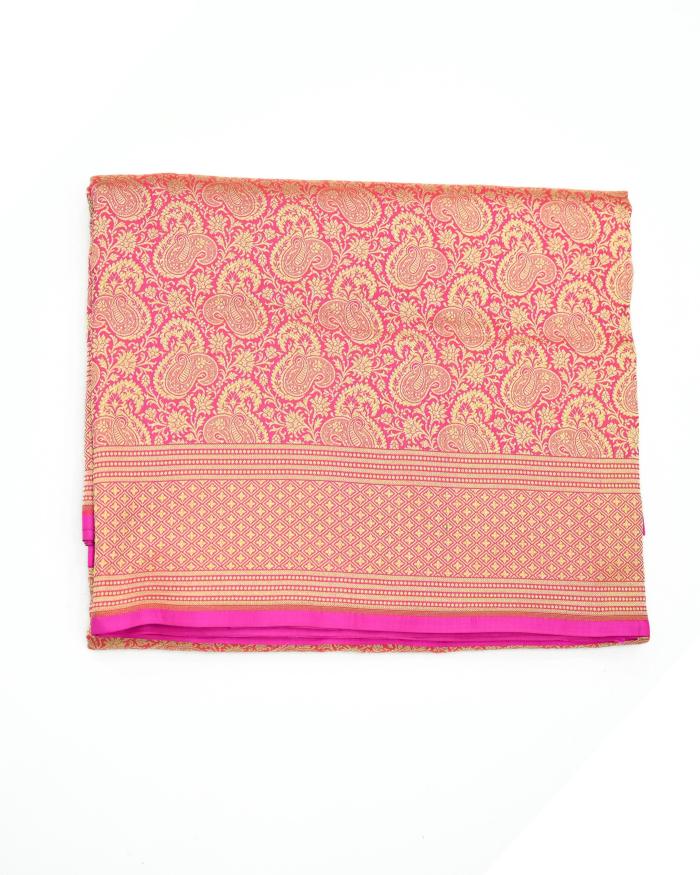 katan handloom prani pink Banarasi Saree