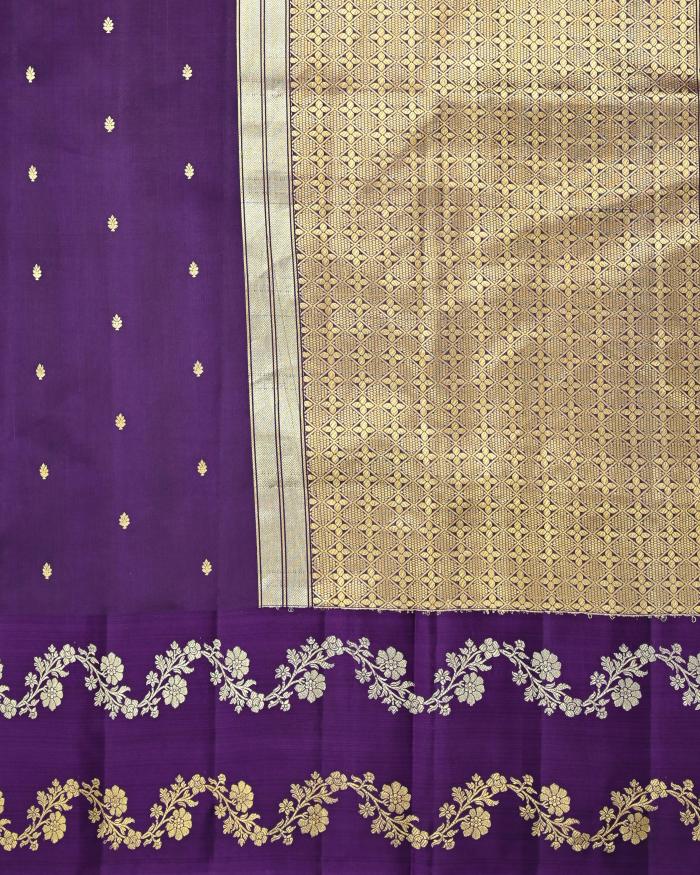 leheriya border with booti Banarasi Saree