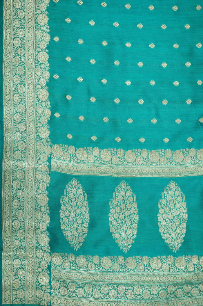 Pure Banarasi Chynia Sapphire Silk Saree