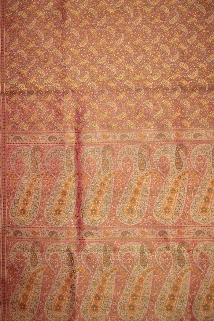 Pure Katan Tanchui Gajari Pink Banarasi Saree