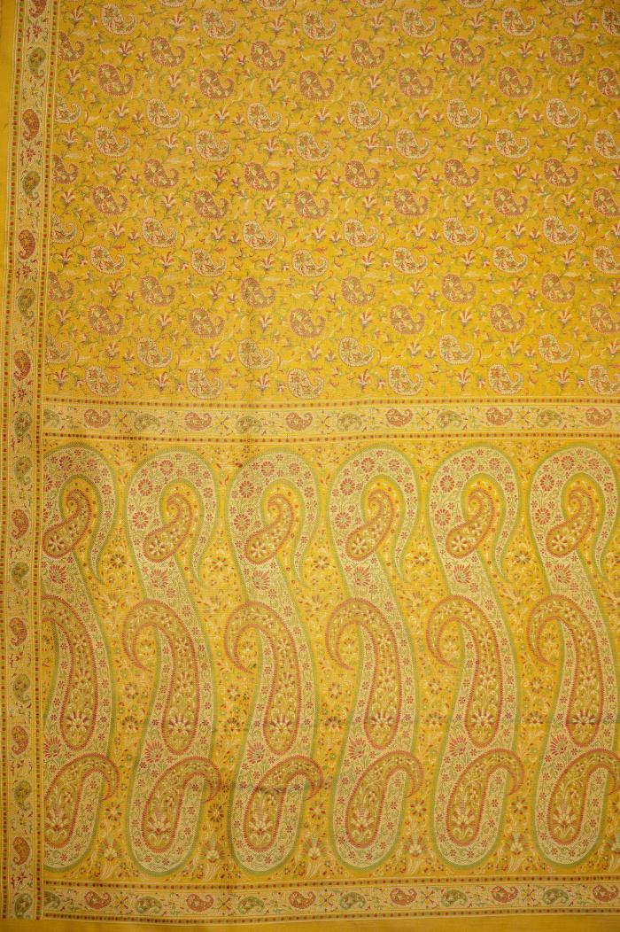 Pure Katan Tanchui Gold Yellow Banarasi Saree