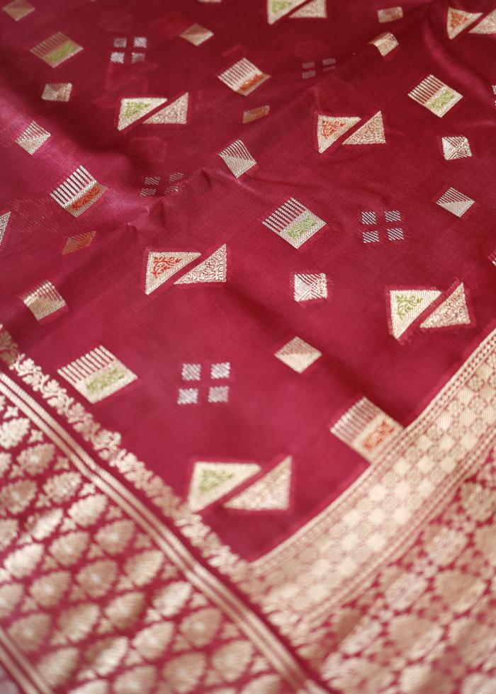 Pure Banarasi Dupion Silk Saree with Silver and Copper