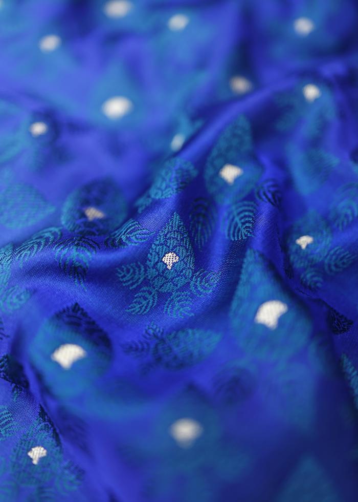 Pure Banarasi Deep Royal Blue Katan Silk Saree