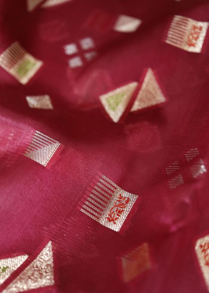 Pure Banarasi Dupion Silk Saree with Silver and Copper