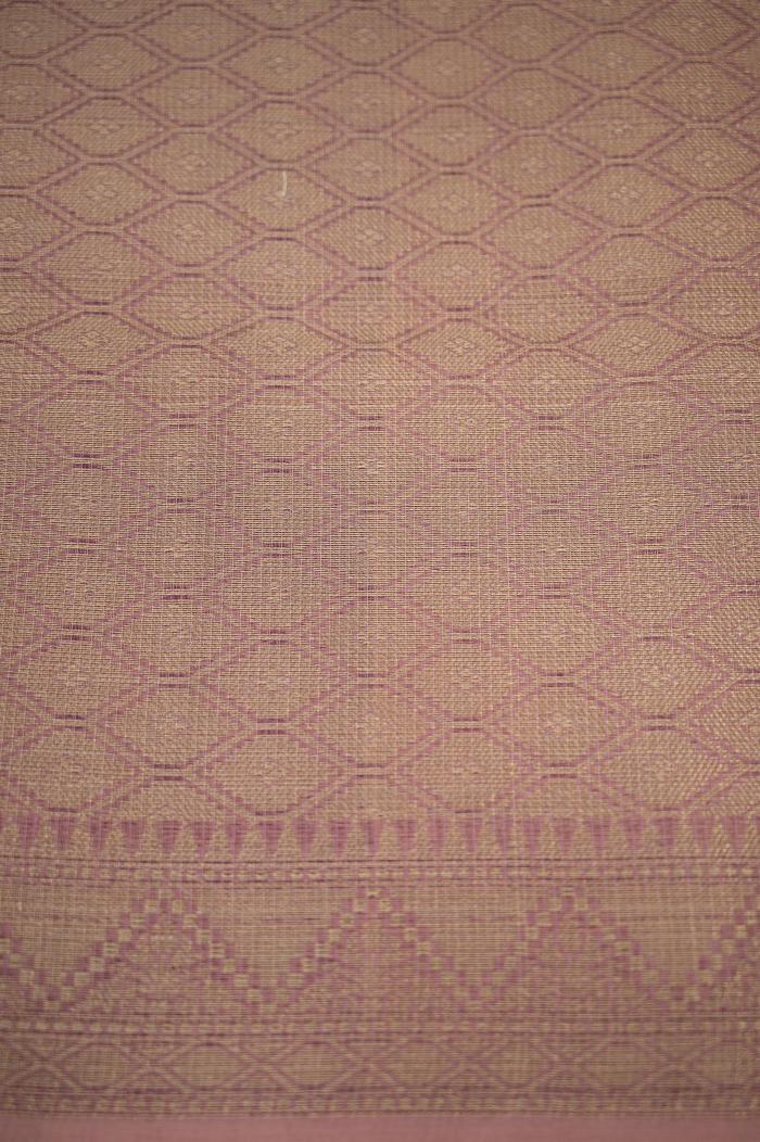 Banarasi Cotton Supernet Light Wine Saree