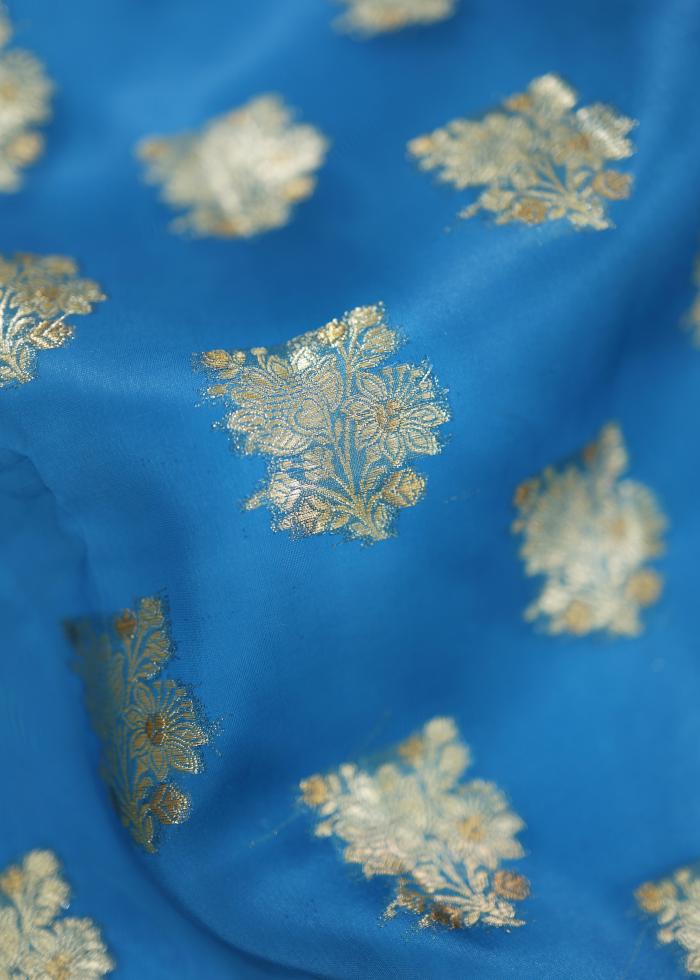 Pure Banarasi German Blue Kora Saree