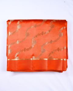 Almond and Golden Zari Weave Banarasi Saree