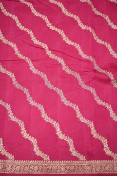 Pure Banarasi Chiniya Silk Saree Rani Pink & 7 Colors