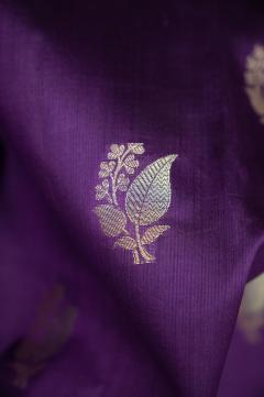 Raw Mango Silk Saree in Russian Violet & 8 Colors