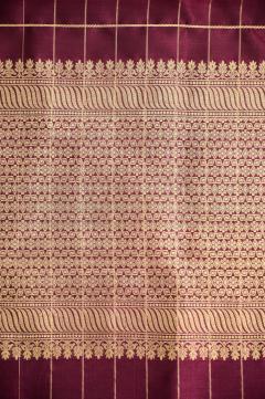 mangol silk wine jall Pattern Bararasi saree