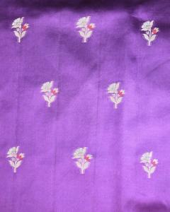 Raw Mango Silk Russian Purple Banarasi Saree