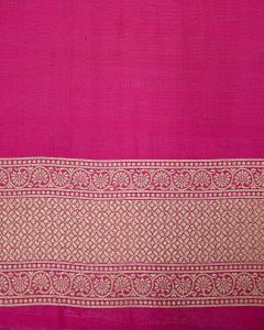 katan handloom rani pink Banarasi Saree