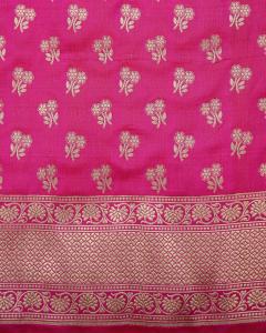 katan handloom reani pink smart Banarasi Saree