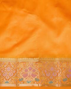 Sunshine Yellow Raw Mango Silk Banarasi Saree