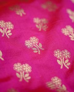 katan handloom reani pink smart Banarasi Saree