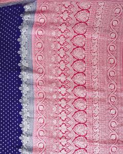 khaddi crape ivory zari weaving banarasi saree