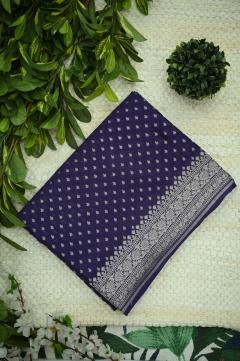 Banarasi Khaddi Viscose Silk Deep Lavendar Saree