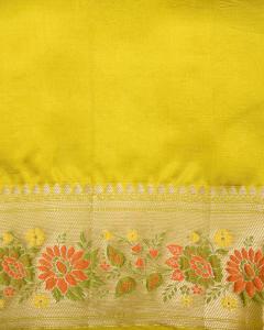 Mango Silk Zari Weaving Banarasi Saree