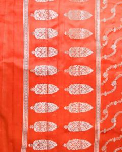 Almond and Golden Zari Weave Banarasi Saree