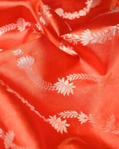 Almond and Golden Zari Weave Banarasi Saree