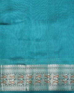 Zari Weaving Sapphire Banarasi Saree