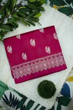 Raw Mango Silk Russian Violet Zari Saree