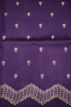 Raw Mango Silk Zari Saree in Russian Violet & 7 Colors