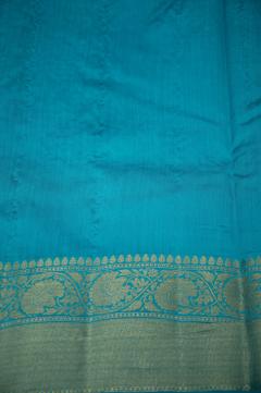 Chynia Silk Golden Zari Saree in Ferozi Blue & 3 Colors