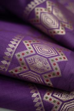 Raw Mango Silk Saree in Russian Violet & 8 Colors