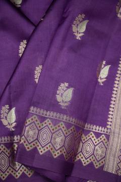 Raw Mango Silk Saree in Russian Violet & 8 Colors