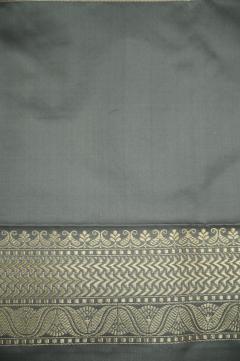 Pure Katan Tanchui Grey Self Jaal Saree