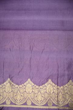 Raw Mango Silk Lavendar Border Booti Saree