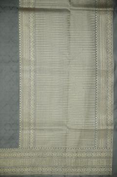 Pure Katan Tanchui Grey Self Jaal Saree