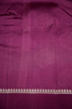 Wine Colored Raw Mango Dupion Banarasi Saree