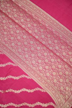 Pure Banarasi Chiniya Silk Saree Rani Pink & 7 Colors