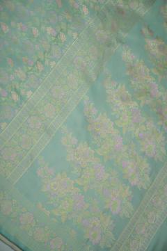 Pure Banarasi Katan Silk Light sea green Saree