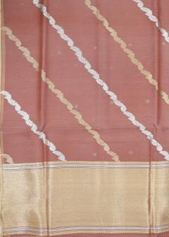 Pure Banarasi Pink Kora Saree