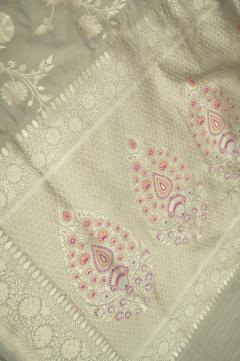 Pure Banarasi Katan Silk Cheeku Saree