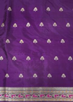 Pure Banarasi Wine Colour Katan Suit