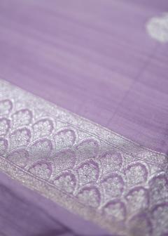 Pure Banarasi Lavender Chiniya Silk 3 Piece Suit