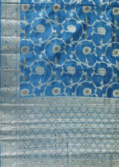 Pure Banarasi Tussar Silk Saree with Meenakari