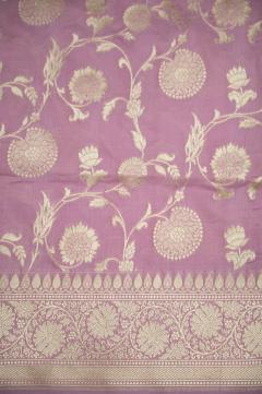 Pure Banarasi Katan Silk Baby pink Saree