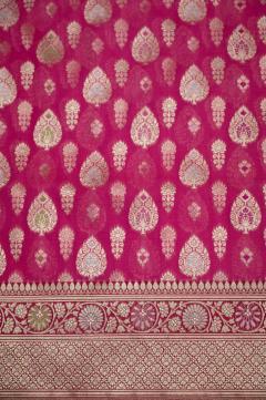 Pure Banarasi Katan Silk Hot pink Saree