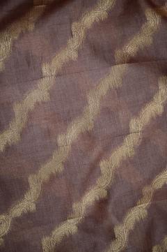 Tussar Banarasi Dusty Wine Arha Saree