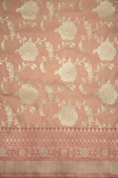 Pure Banarasi Katan Silk Peach Saree