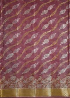 Pure Banarasi Tussar Silk Lilac Saree 