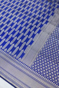 Pure Banarasi Royal Blue Katan Silk Saree