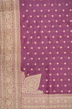 Pure Banarasi Tussar Silk Koniya Boota Saree