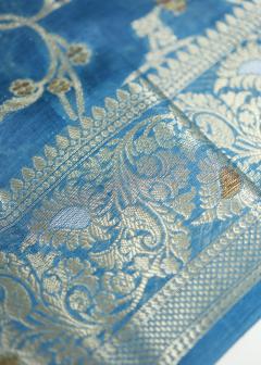 Pure Banarasi Tussar Silk Saree with Meenakari