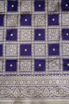 Pure Banarasi Katan Silk Upada Purple Ghatchola Saree